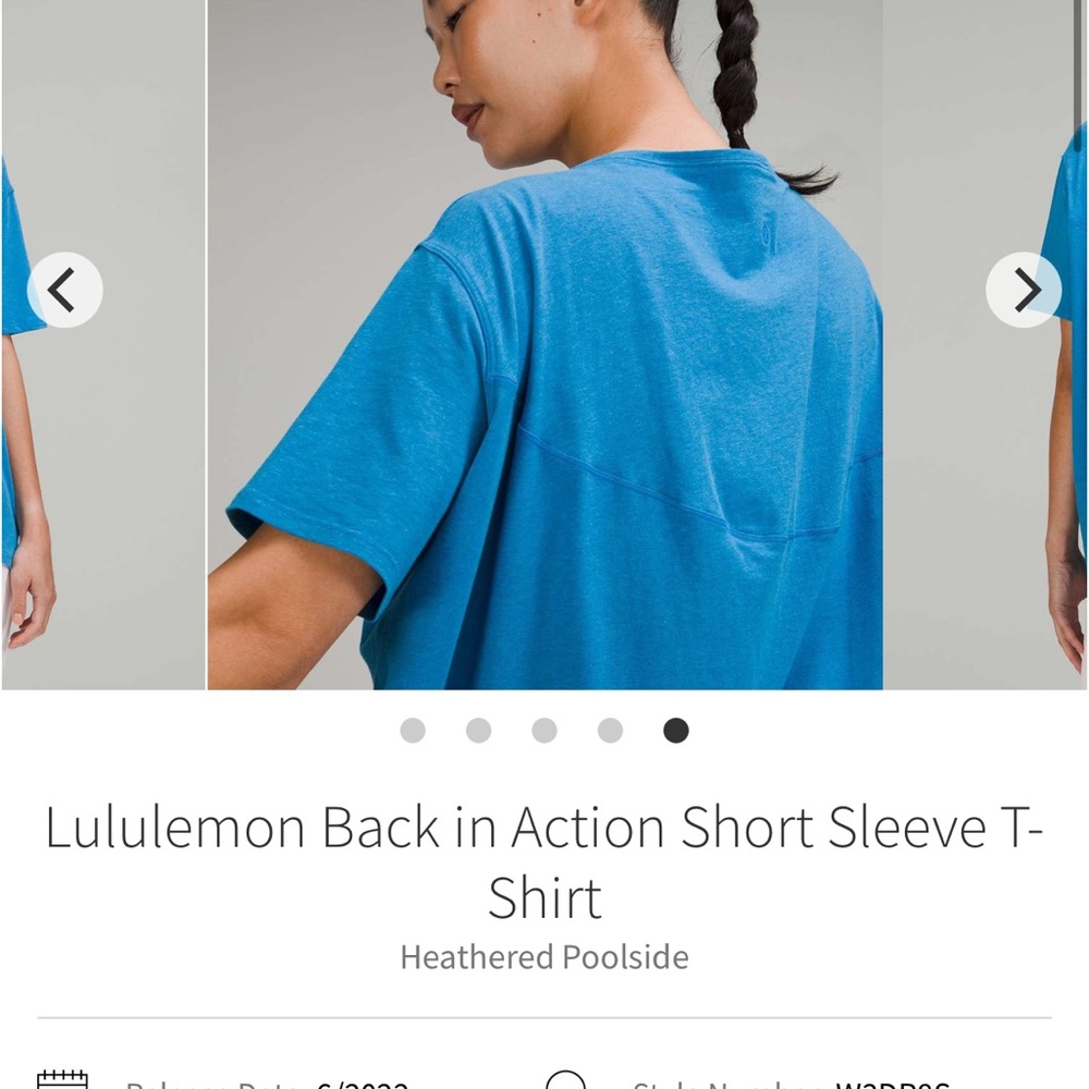 Lululemon Athletica Back in Action Short Sleeve